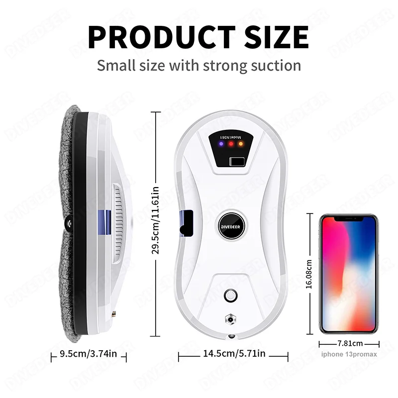 DIVEDEERFully automatic remote control glass cleaning robot electric planning window cleaner intelligent window cleaning machine - Image 3